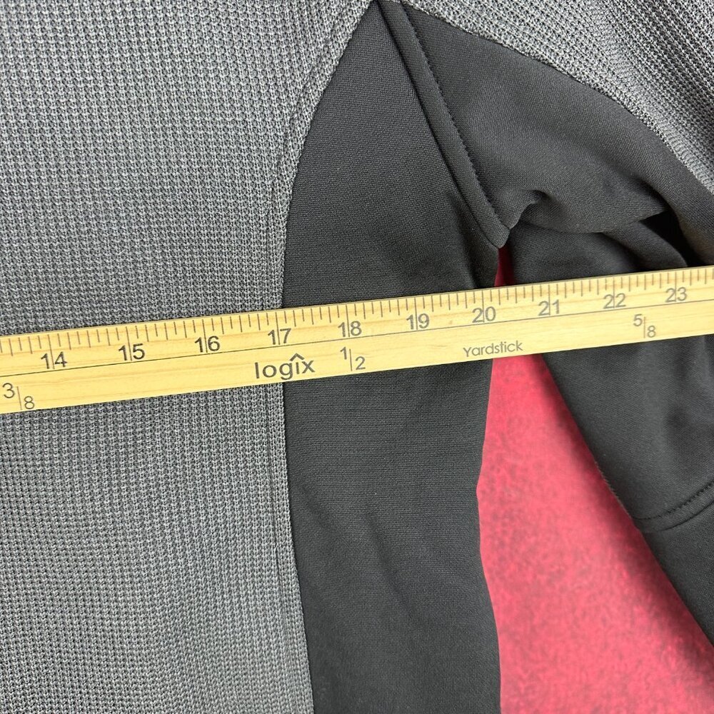 SPYDER MEN'S OUTBOUND 1/4 ZIP PULLOVER, GRAY, BLACK, BLUE ZIPPER, LOGO, SIZE L - Picture 10 of 12